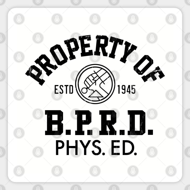 HELLBOY - B.P.R.D. PHYS. ED. - 3.0 Magnet by ROBZILLA